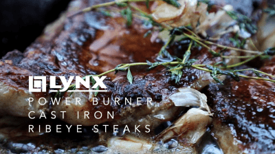 Power Burner Cast Iron Ribeye Steaks