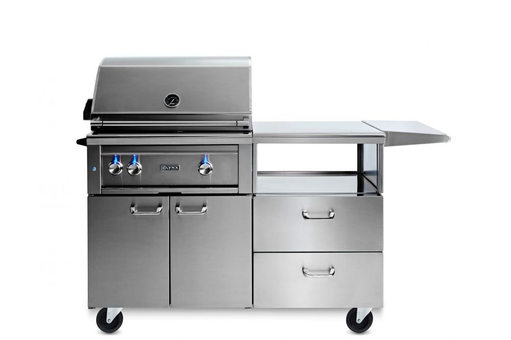 30" PROFESSIONAL MOBILE KITCHEN GRILL WITH 1 TRIDENT INFRARED BURNER