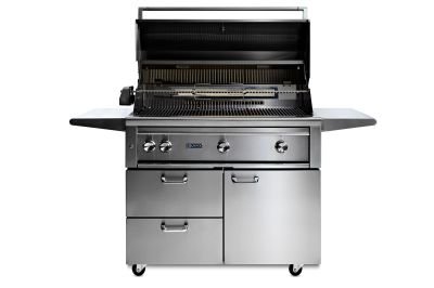 Lynx_L42ATRF_FSProGrillAllTriRotis_42_StainlessSteel_lidopenrotis