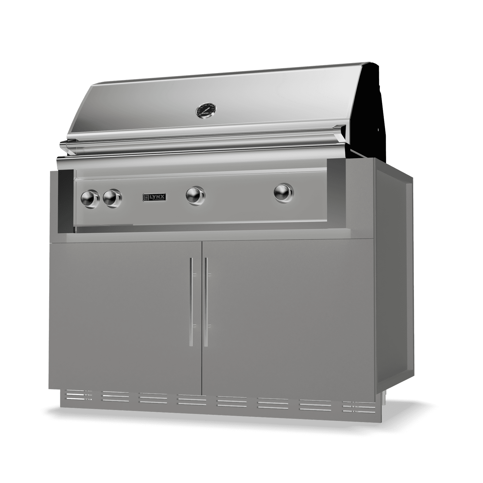 LYNX_Grill_Base_48in_42in_Grill_Limestone_Silhouette